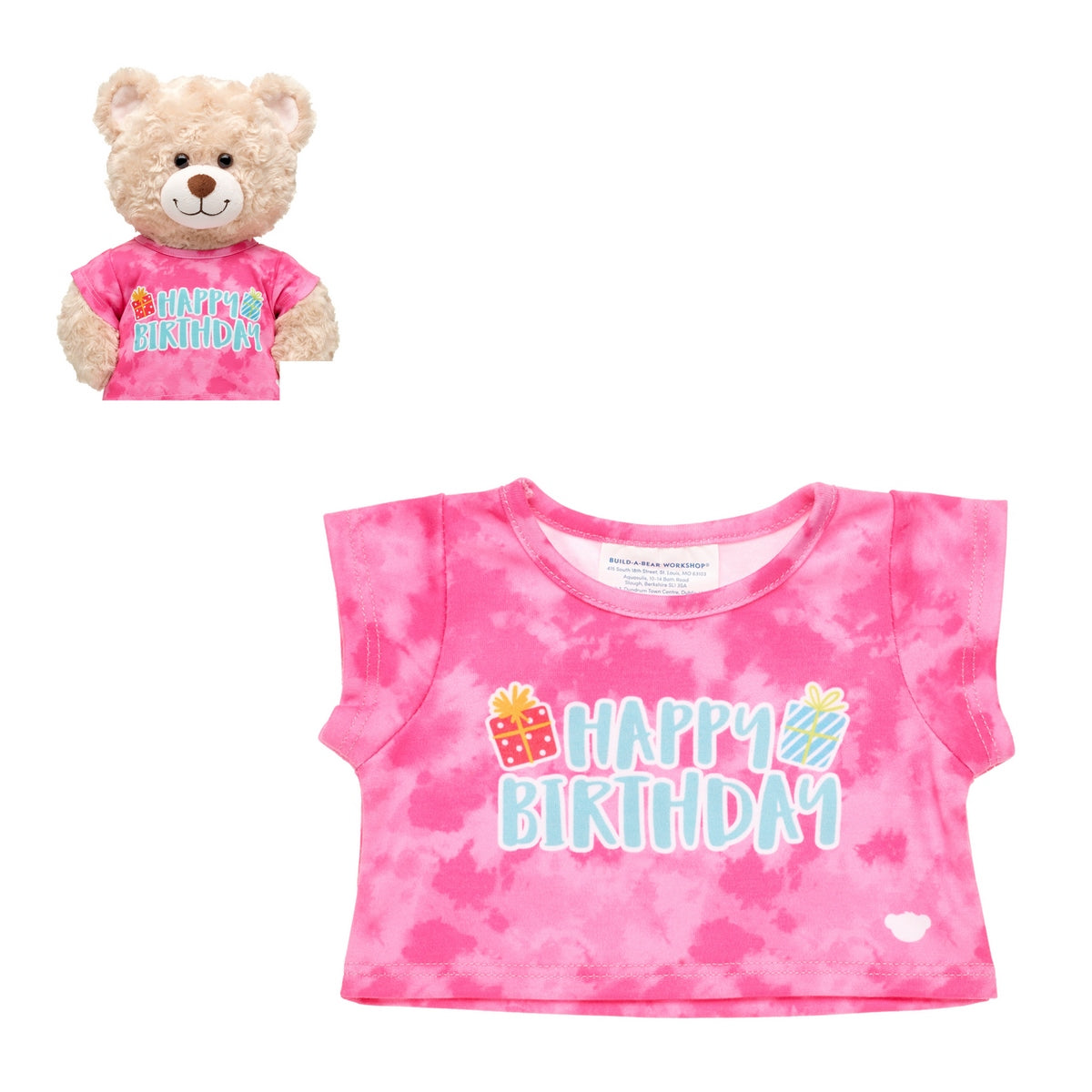 Polera Cumple Rosa Td Build-A-Bear